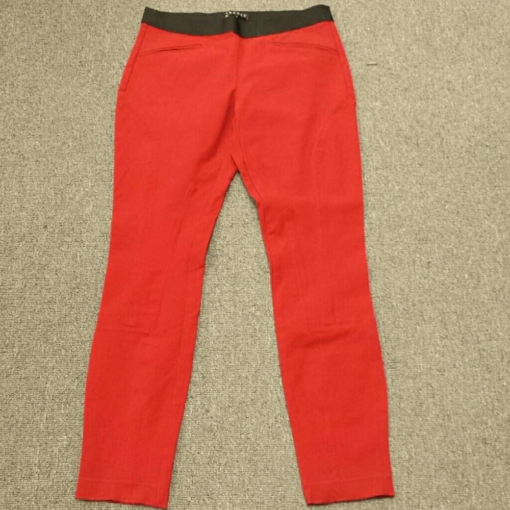 Theory red pants size 8